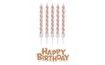 Happy Birthday candles, rose gold 16 pcs