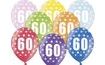 Strong Metallic Balloons 30 cm Mix - Birthday No.60