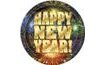 Happy New Year Plates 22.5 cm - Set of 8 - New Year's Eve