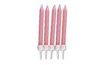 Candles pink 10 pc. including holders
