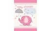 Invitations umbrellaphants "Baby shower" - Girl / Girl 8 pcs