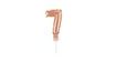 Balloon foil numerals rose gold - Rose Gold 12,5 cm - 7 with holder