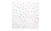 White Napkins with Pink and Gold Polka Dots, 33x33cm, 20 pcs
