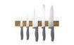 6-Piece Knife Set with Magnetic Holder in Acacia Wood - Aspen Collection