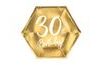 Papierové taniere 30 ROKOV - zlaté - 20 cm, 6 ks