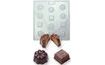 Chocolate moulds on a sheet - box of chocolates