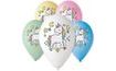 Balloons 30 cm, mix of colours - Unicorn 5 pcs