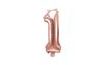 Rose Gold Foil Number Balloon - 35 cm - 1 (NOT HELIUM FILLED)