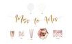 PARTY BOX rose gold (rosegold) - 60 pcs - Bride to be