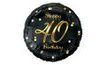 Balón foliový 40 let - Happy birthday - narozeniny - 45 cm