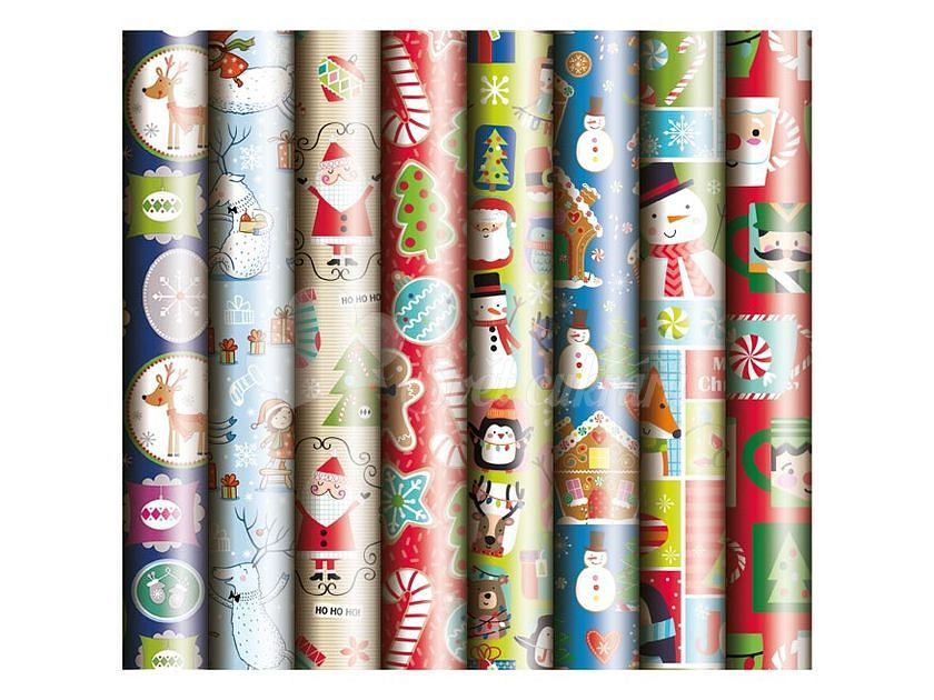 Wrapping paper christmas roll 200x70 children's mix No.6