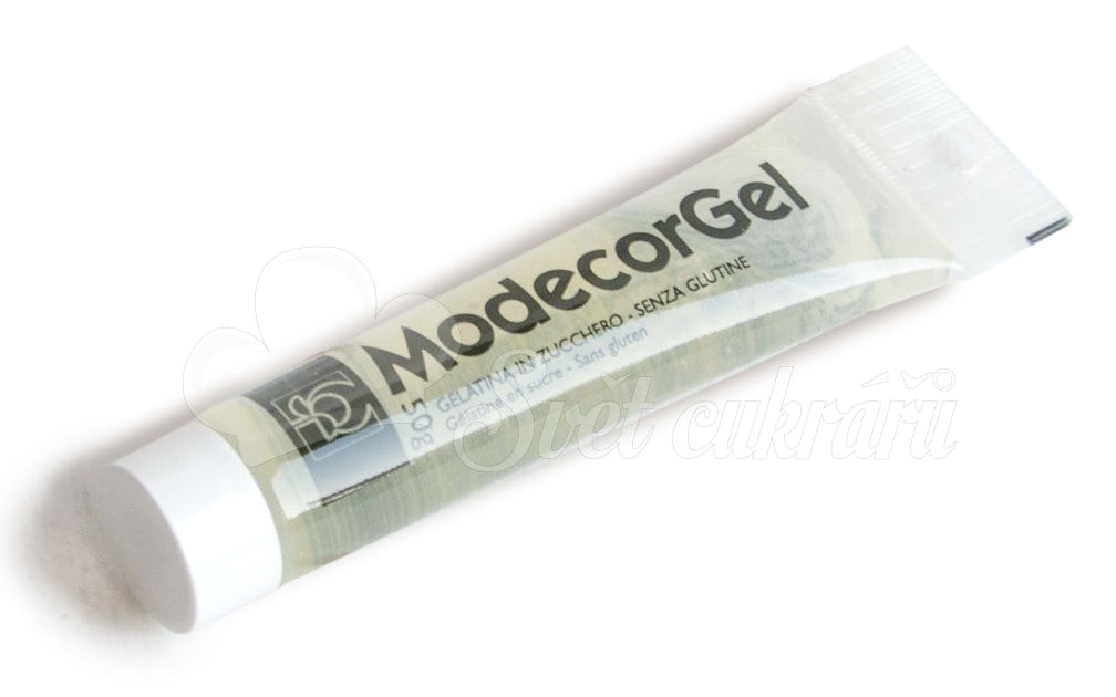Svet cukrárov - Gél na ochranu a nalepenie jedlého papiera 50 g  (Modecorgel) - Modecor - Jedlý papier - Jedlé dekoracie, Suroviny