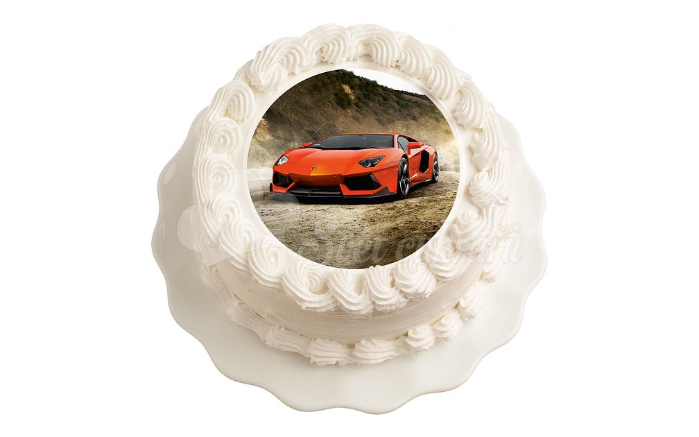Ehető papír a gyors autókat kedvelő fiúknak - Lamborghini 20 cm - breAd. &  edible - Ehető papír - Ehető dekoráció, Alapanyagok - Cukrász világ
