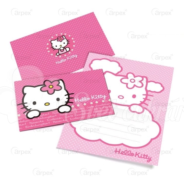 Meghívók - Hello Kitty 6 db - Arpex - Meghívók - Ünnepségek és partik -  Cukrász világ