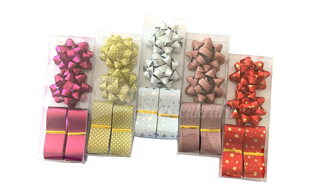 Sada na balenie darčekov - stuhy a kvety - rôzne dekory - Smart Cook -  Darčekový baliaci papier - Papierový tovar - Svet cukrárov