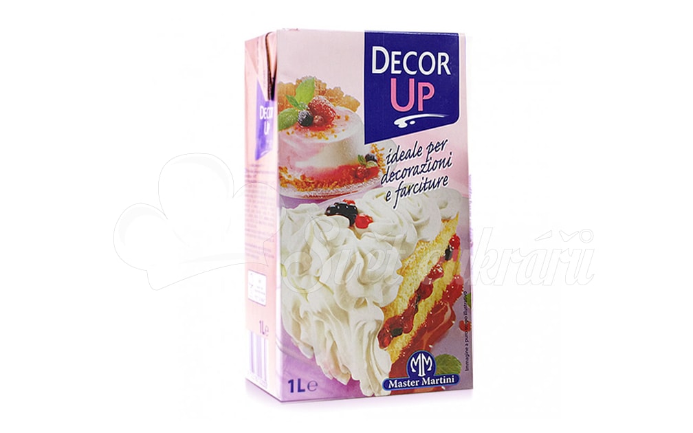 Decor Up - sweetened vegetable whipped cream 1 l Master Martini - Master  Martini - Vegetable whipped cream - Whipped cream and cream, Raw materials  - World of Confectioners