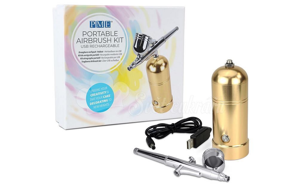 World of Confectioners - Portable Airbrush Kit Gold - PME - Decorating  tools - Pastry necessities
