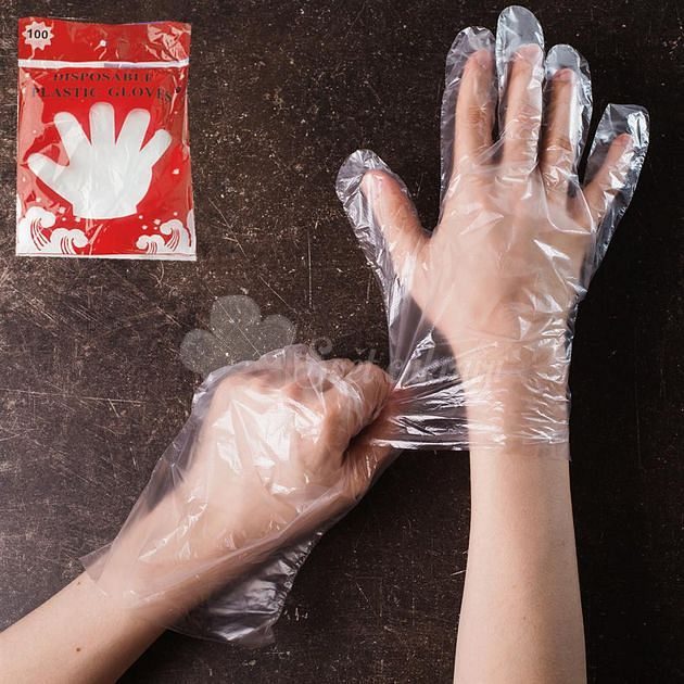 Jednorázové rukavice mikrotenové 100 ks - ORION - Čistota, desinfekce,  ochrana - Kuchyňské potřeby - Svět cukrářů