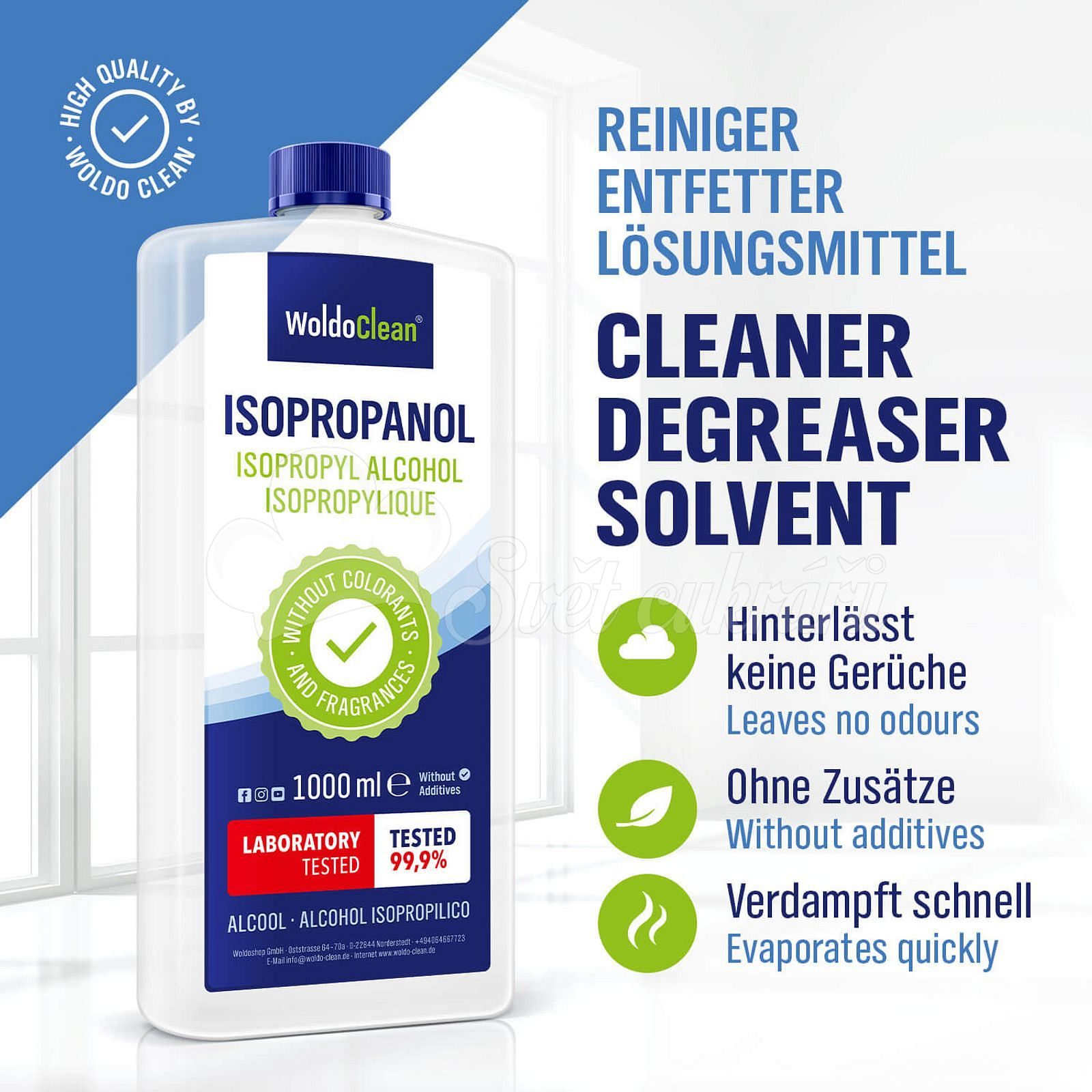 Isopropanolo 99.9% Puro - 1 Litro | Detergente E Sgrassante Per Elettronica, Superfici E Altro - Foto 4
