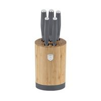 BAMBOO KNIFE SET WITH STAND, 6 PCS - ASPEN COLLECTION