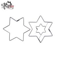 CHRISTMAS LINZER COOKIE CUTTER - STAR SHAPE (SET OF 2)