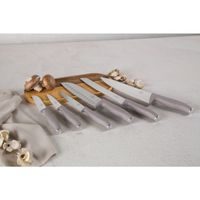 6 DARABOS ROZSDAMENTES ACÉL KÉSKÉSZLET - TAUPE COLLECTION