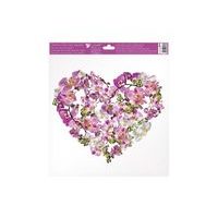 WINDOW FILM 6865 FLORAL HEART 30X33.5 CM
