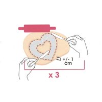 TORTAFORMA VIRÁGMINTÁS TORTÁKHOZ - SZÍV ÉS KOSZORÚ