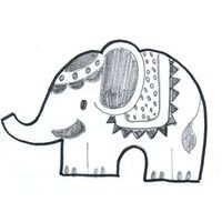 SMALL ELEPHANT COOKIE CUTTER 70 X 90 MM