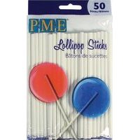 TYČKY (ŠPAJLE) NA CAKE POPS A LÍZANKY 50 KS - 11,5 CM