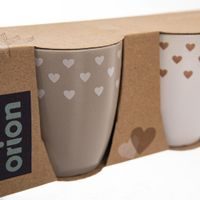 CERAMIC MUG SET LOVE ME 0.14 L (2 PCS)