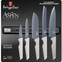 6-PIECE KNIFE SET WITH MAGNETIC HOLDER - ASPEN COLLECTION
