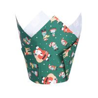 KARÁCSONYI TULIPÁN ALAKÚ MUFFINKAPSZLIK - MIKULÁS MŰHELYE (24 DARABOS CSOMAG)