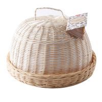 KENYÉRTARTÓ  RATTAN KÖR + RONGYAL