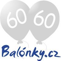 STRIEBORNÝ METALICKÝ BALÓN NA 60. NARODENINY