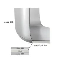 STAINLESS STEEL SPOUT ANETT DIAMETER 14 CM