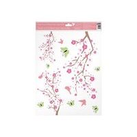 WINDOW FILM - GLITTERING FLOWERING BRANCHES, 30X42 CM