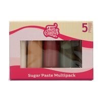 FUNCAKES SUGAR PASTE MULTIPACK SPARKLING PALETTE 5X100G