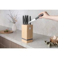 BAMBOO KNIFE SET WITH STAND 6 PCS ANTHRACITE COLLECTION
