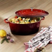 CAST IRON ROASTING PAN WITH LID CALIDO 35 X 28.5 CM