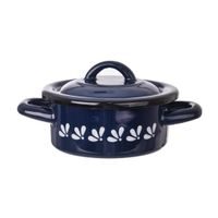 ENAMEL POT MODROTISK 0.6 L TM1