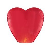 LAMPION ŠTĚSTÍ - SRDCE ČERVENÉ 33X83X90 CM