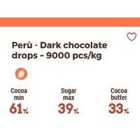 PERÚ PECIČKY TMAVÁ ČOKOLÁDA 60% SINGLE ORIGIN - 500 G