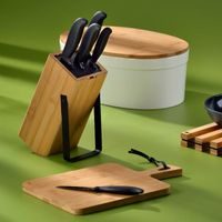 KELA KNIFE BLOCK KIRIL BLACK 24.0X11.0X21.0CM KL-11284
