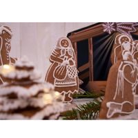 NEREZOVÁ REZAČKA BETLÉM SADA 7 KS + PAPIEROVÁ POSTIEĽKA