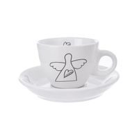 HRNČEK KERAMICKÝ + TANIERIK ANGEL 0,09 L 2 KS