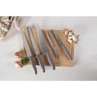6-PIECE KNIFE SET WITH CUTTING BOARD - TAUPE COLLECTION
