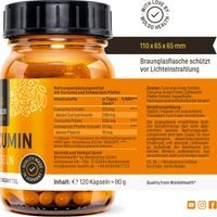 CURCUMIN WITH PIPERINE 120 CAPSULES