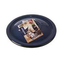 ENAMELED LID MODROTISK 18 CM