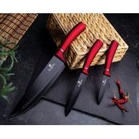 8-PIECE KNIFE SET WITH NON-STICK COATING IN BURGUNDY METALLIC LINE